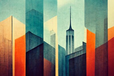 Obraz Abstrakcyjna architektura Nowego Jorku