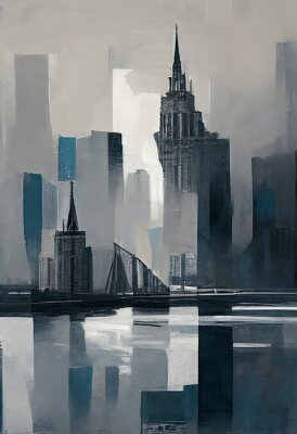 Obraz Abstrakcyjny krajobraz Nowego Jorku