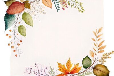 Obraz Akwarela jesiennych liści