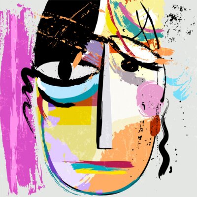 Obraz Artystyczny grunge'owy portret