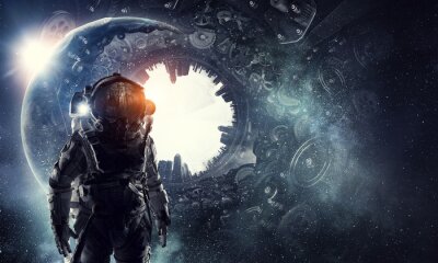 Obraz Astronauta w świecie fantasy
