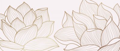 Obraz Azjatycki wzór kwiatów lotosu