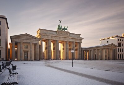 Obraz Brama Brandenburska zimą