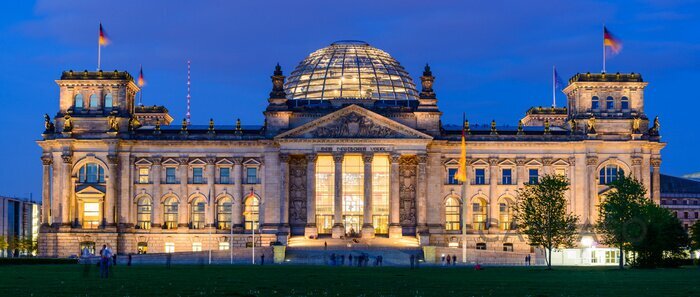 Obraz Budynek Reichstagu wieczorem