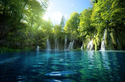 Obraz Chorwacka oaza z wodospadem