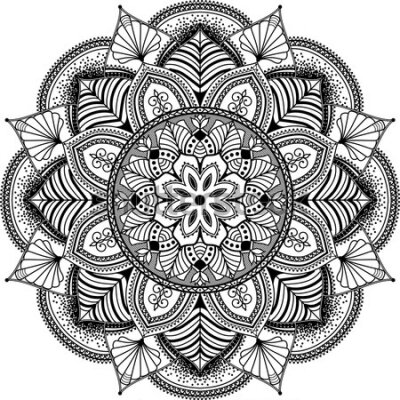Obraz Czarno-biała mandala
