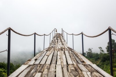 Obraz Drewniany most nad dżunglą