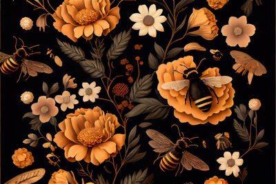 Obraz Dzikie kwiaty w stylu vintage