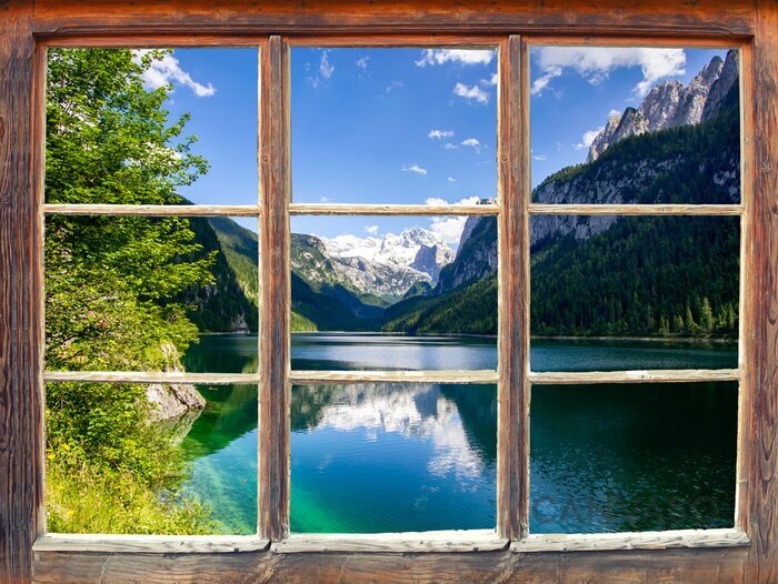 Obraz Fensterblick Gosausee