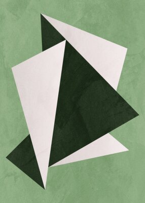 Obraz Geometryczna sztuka w zieleni