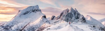 Obraz Górskie szczyty zimą