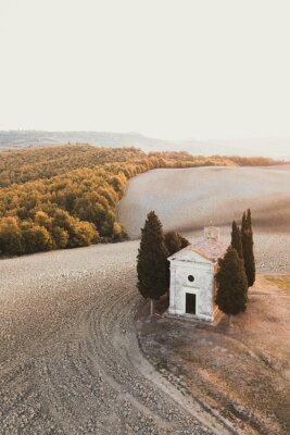 Obraz Jesienny krajobraz toskańskim wzgórz