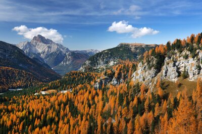 Obraz Jesienny pejzaż z Dolomitami
