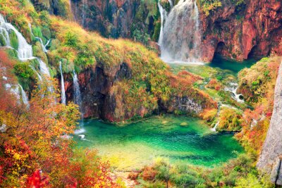 Obraz Kaskady wodospadu w Chorwacji