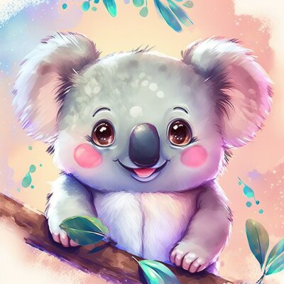 Koala z listkiem