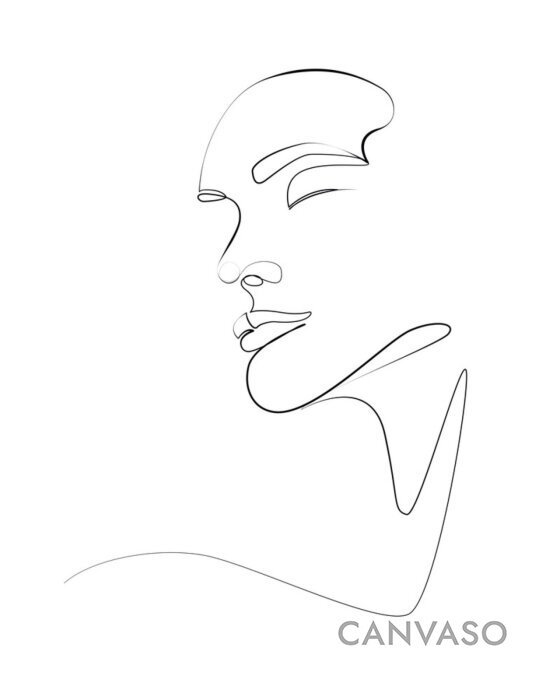 Obraz Kobiecy portret line art