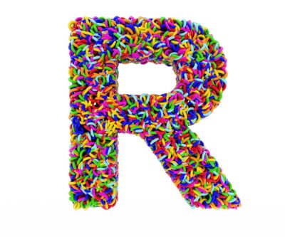 Obraz Kolorowa litera R