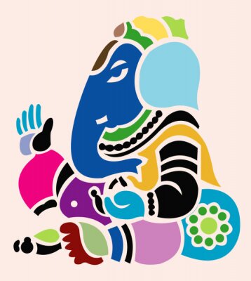 Obraz Kolorowy Bóg Ganesha