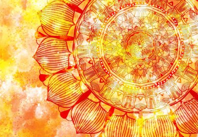 Obraz Koncepcja mandali w żywych kolorach