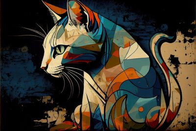 Obraz Kot w stylu Picasso