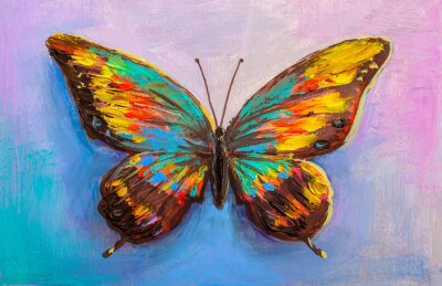 Obraz Malarstwo abstrakcyjne motyl