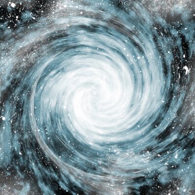 Obraz Malarstwo fantasy ze spiralną galaktyką