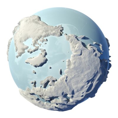 Obraz Mapa świata 3D na globusie
