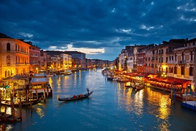 Obraz Miasto nocą Wenecja