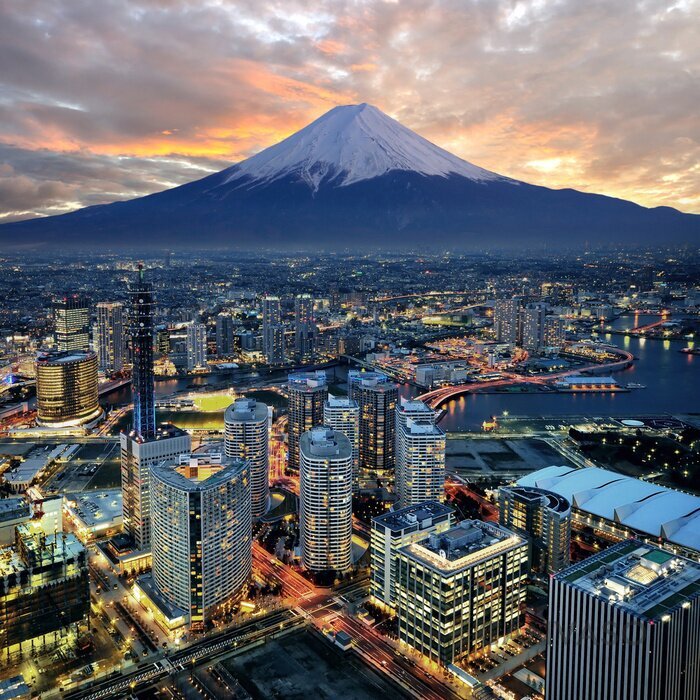 Obraz Miasto Yokohama i góra Fuji