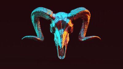 Obraz Modern goth czaszka 3D