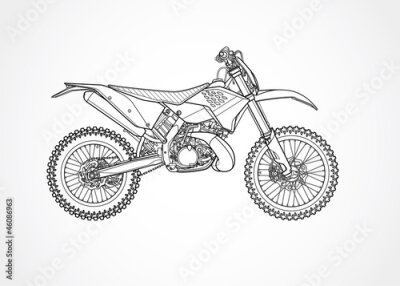 Obraz Motocross grafika