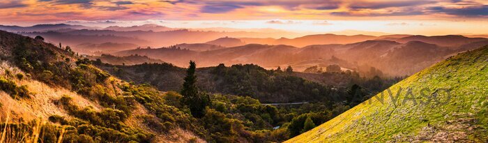 Obraz Natura panorama o zachodzie słońca