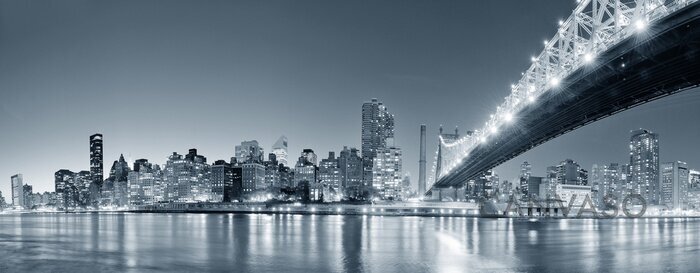 Obraz New York City night panorama