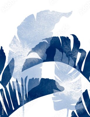 Obraz Niebieskie liście tropikalne
