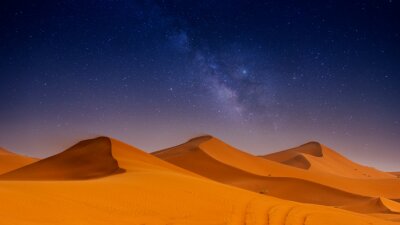 Obraz Nocne niebo nad pustynią