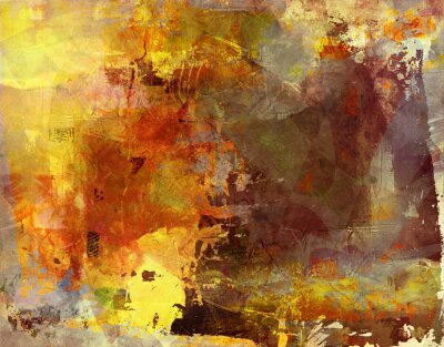 Obraz Nowoczesna abstrakcja w jesiennych kolorach