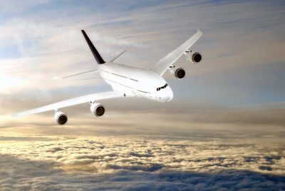 Obraz Nowoczesny samolot na niebie