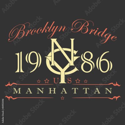 Obraz Nowy Jork historia Mostu Brooklińskiego