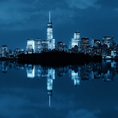 Obraz Nowy Jork niebieska panorama