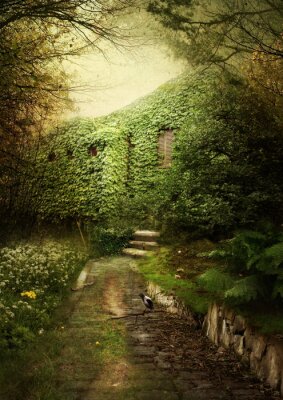 Obraz Opuszczony dom w krainie fantasy