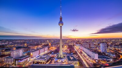 Obraz Panorama Berlina o zmierzchu