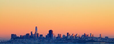 Obraz Panorama San Francisco o zachodzie słońca