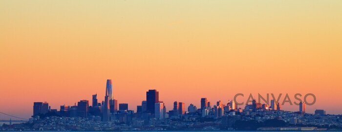 Obraz Panorama San Francisco o zachodzie słońca