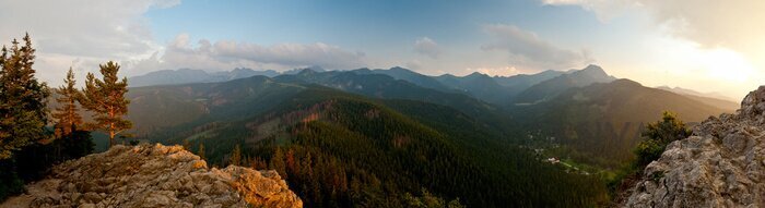 Obraz Panoramiczny krajobraz z Tatrami