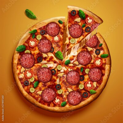 Obraz Pepperoni pizza