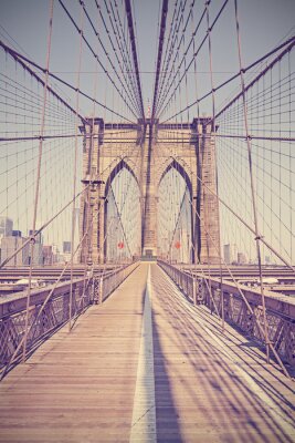 Obraz Przestrzenny widok mostu NYC