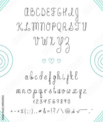 Obraz Ręcznie napisany alfabet