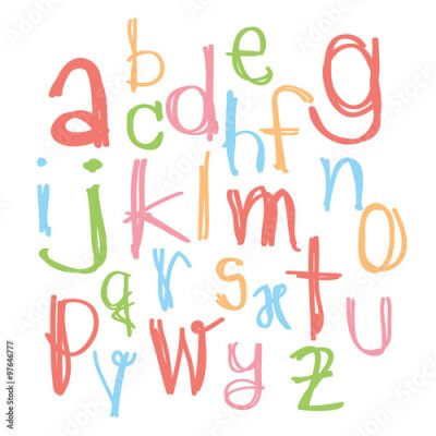 Obraz Ręcznie napisany kolorowy alfabet