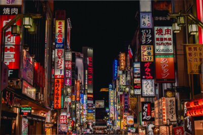 Obraz Reklamy na ulicach Tokio