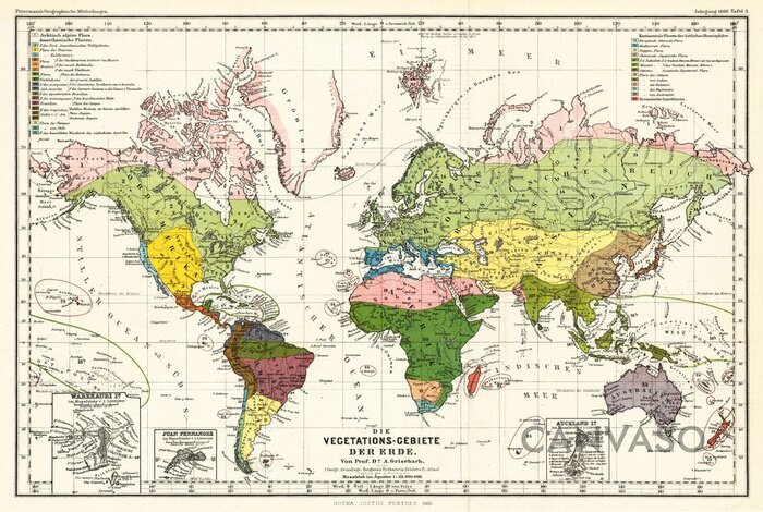 Obraz Retro stara mapa świata